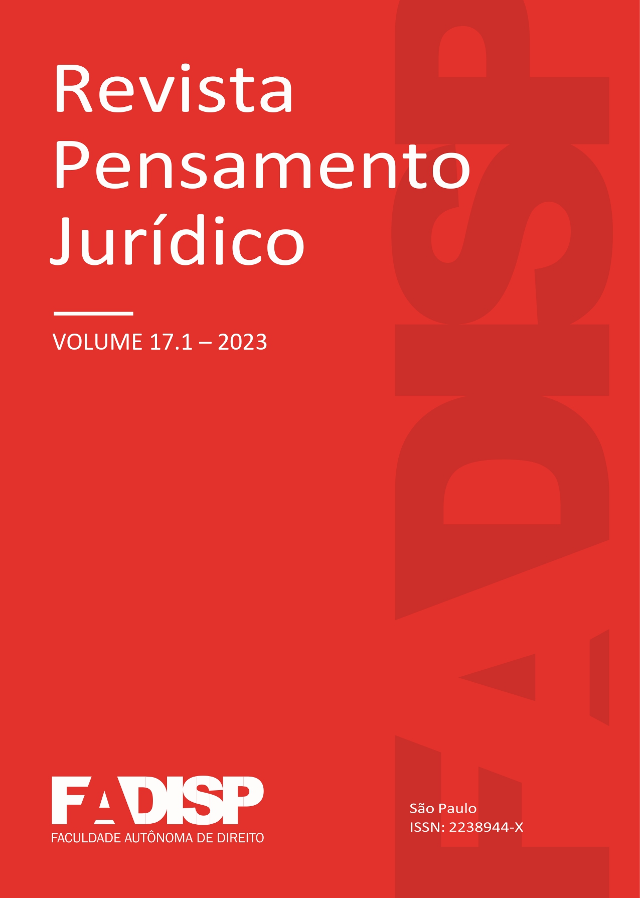 					Visualizar v. 17 n. 1 (2023): Revista Pensamento Jurídico
				